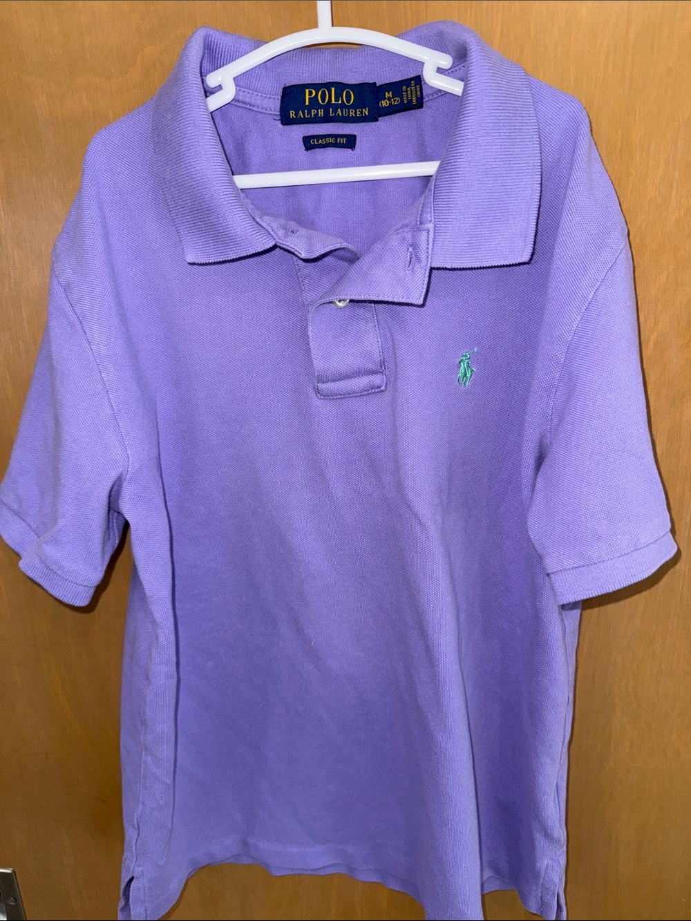 Polo by Ralph Lauren Kids Lavender Short Sleeve Polo with Green Pony